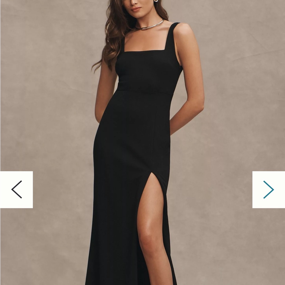 BHLDN Black Maxi Dress with Elegant Silhouette